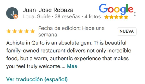 Reviewsachioteecuador google
